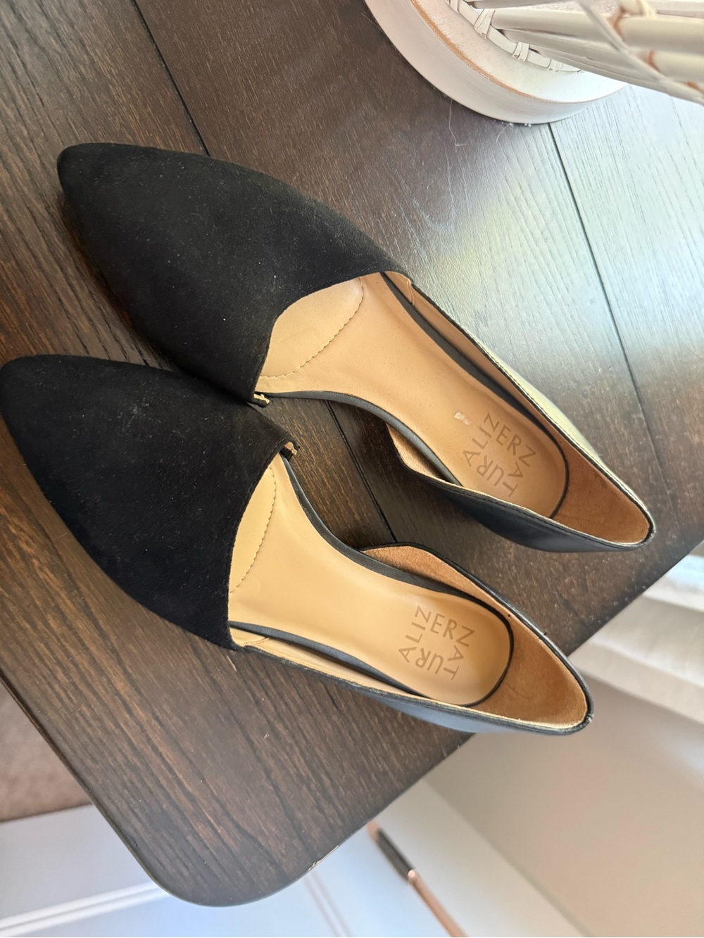 Naturalizer Black Pointed D'Orsay Flats
